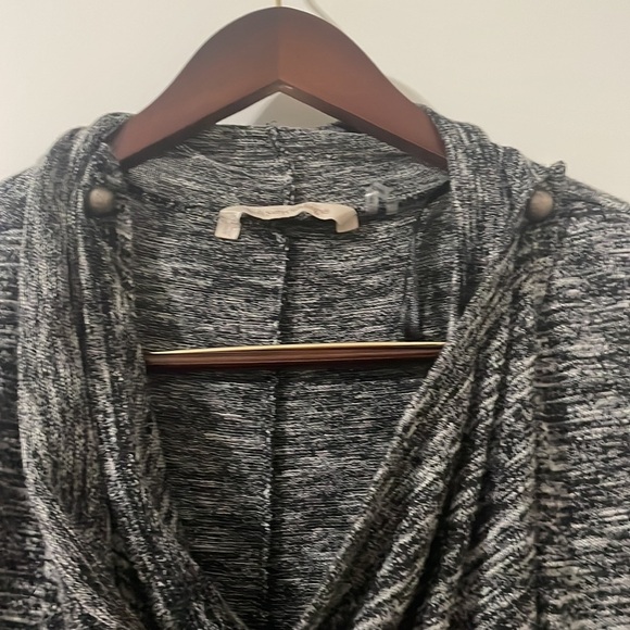 Soft Surroundings Gray Marled Draped Tunic Pullover Sweater Size XS - Picture 5 of 7